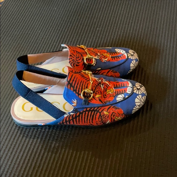 Princetown Gucci kid canvas slippers - Picture 3 of 4